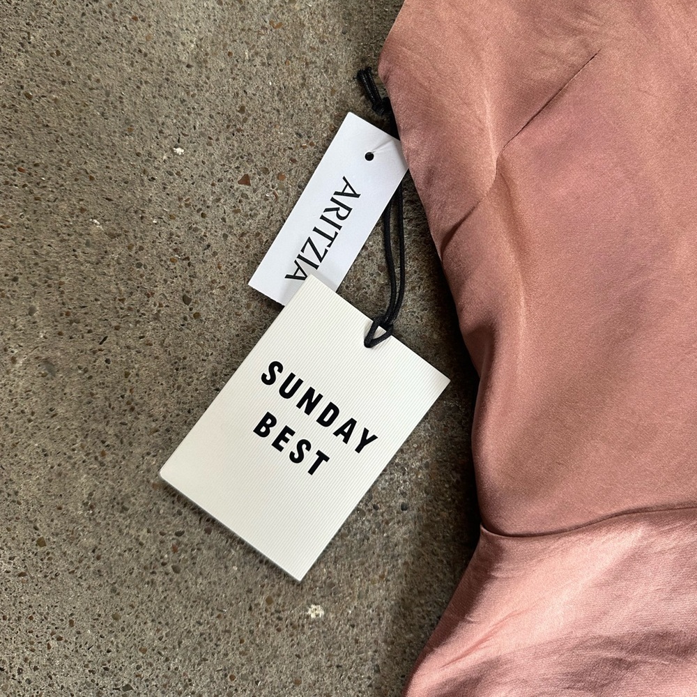NWT Aritzia Sunday Best Spencer Dress in Chocolate Sorbet Size 2XS - Picture 8 of 12
